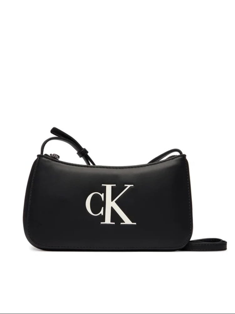 Calvin Klein borsa nera donna maxi logo Misure: 22 x 13 x 2 cm