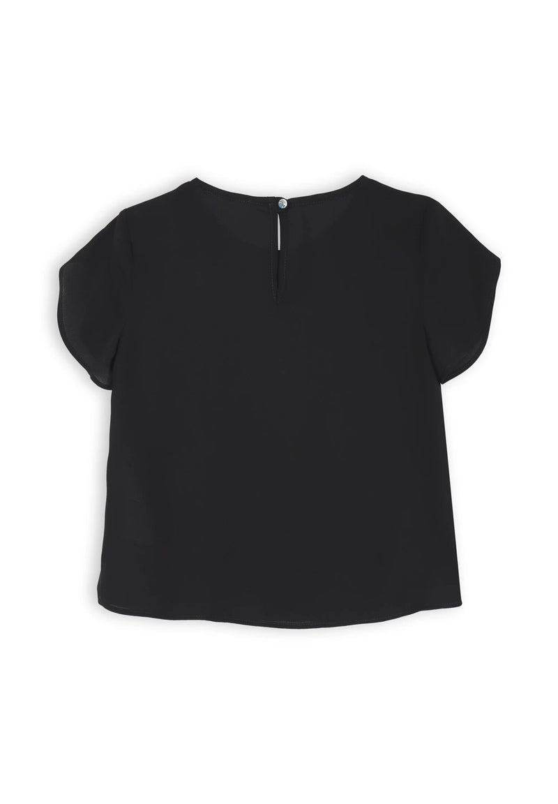 Maglia nera Kocca bambina maniche corte primavera-estate 2025 - NERO | CammarataMode