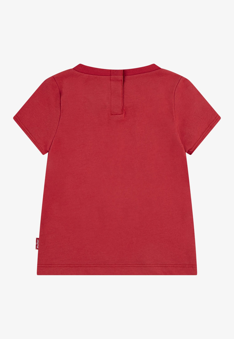 Levi's t-shirt rossa neonato bimbo newborn cotone stampa faro - ROSSO | CammarataMode