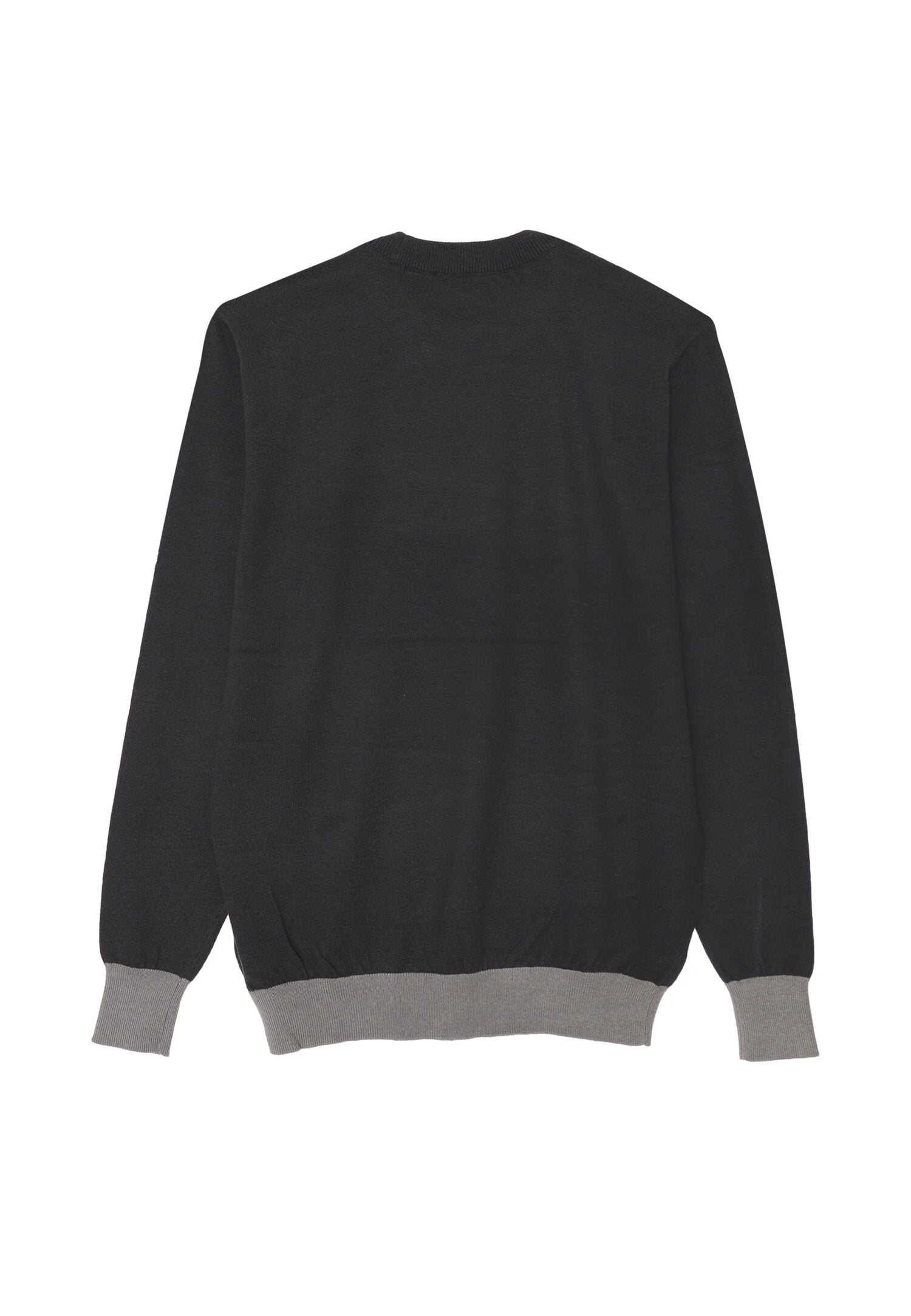 John Richmond maglione rasato uomo nero in cotone e lana con maxi logo