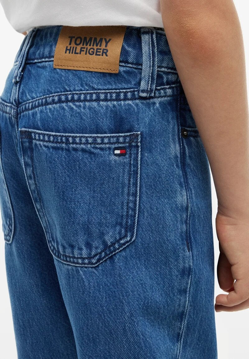 Tommy Hilfiger Jeans Denim Blu a Gamba Dritta Bambino KB0KB404671A4_
