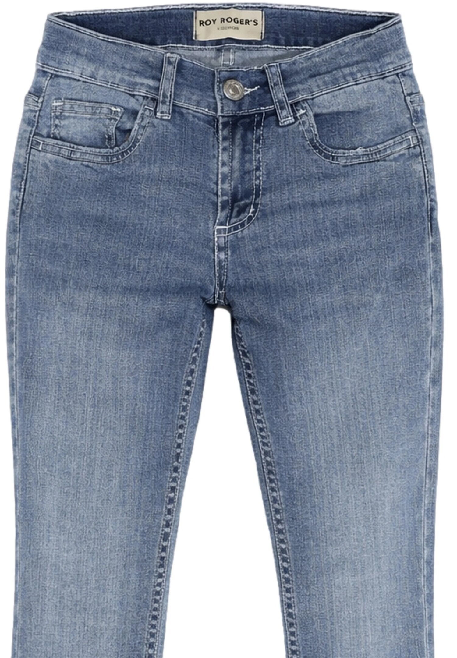 Roy Roger's Jeans Chiari a Zampa Con Logo Dietro Bambina RG160_