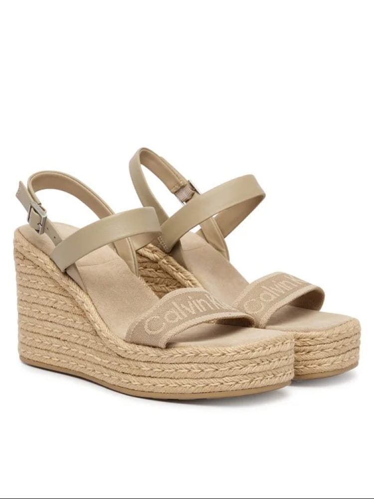 Calvin Klein scarpe beige donna logo lettering