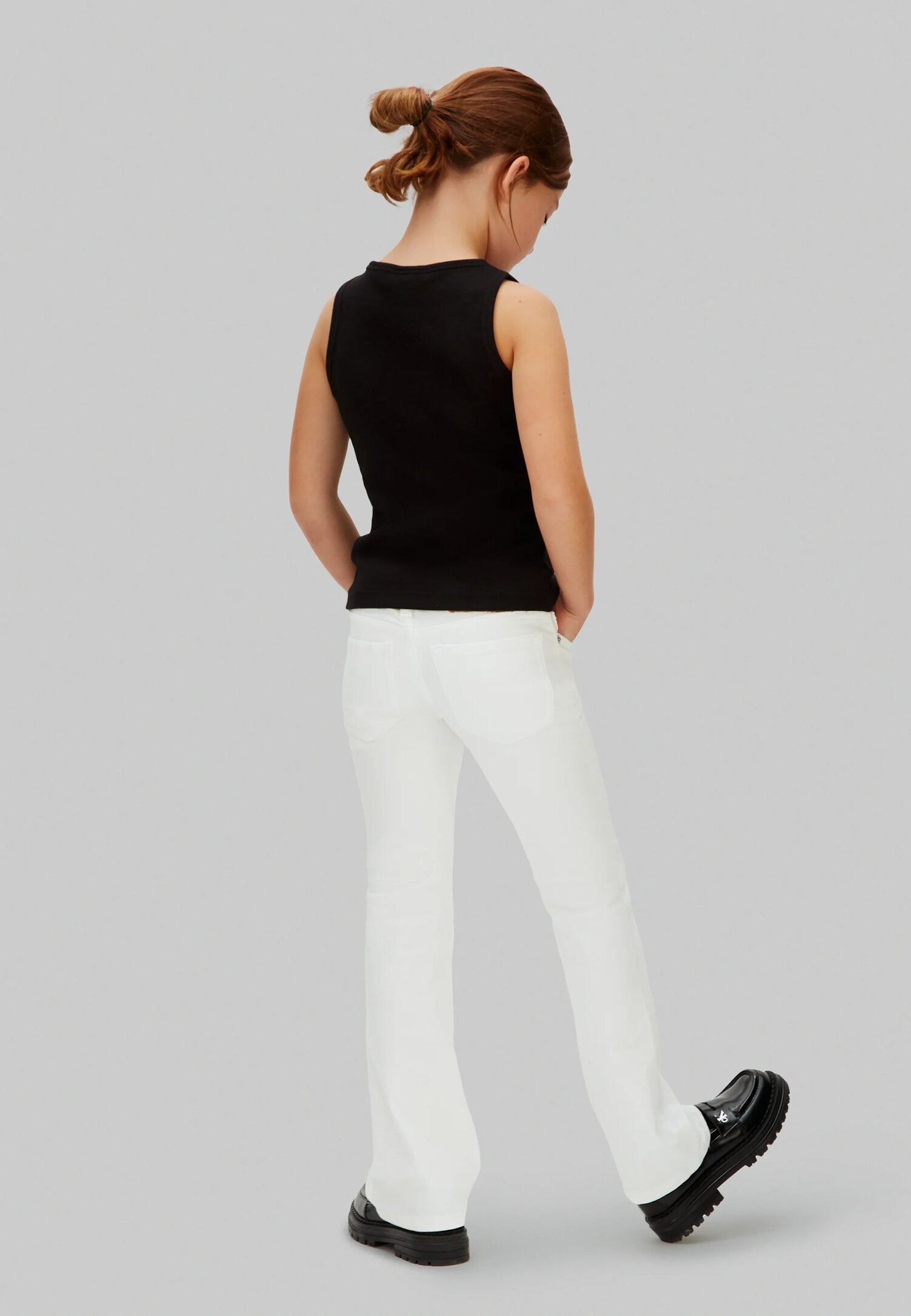 Calvin Klein Jeans Bianco a Zampa Di Elefante Bambina LVCKSJC04GYAF_