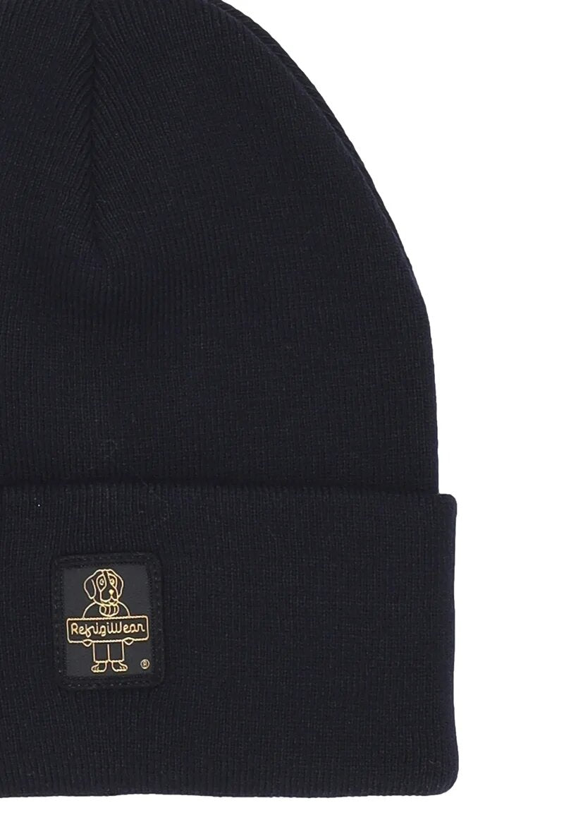 Refrigiwear Cappello Blu Uomo Costine In Lana Cuffia Quotidiano AI25