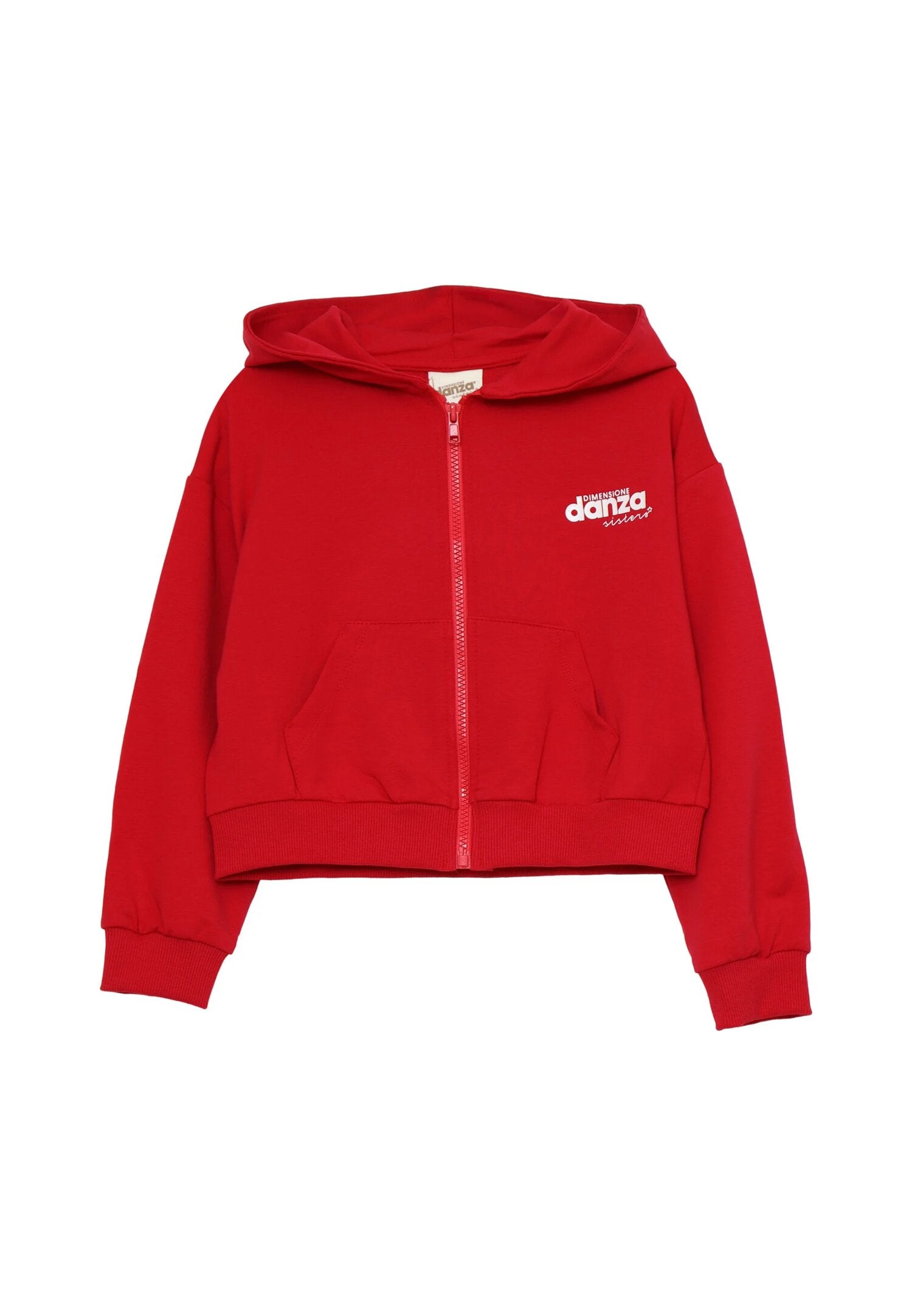 Dimensione Danza Tuta Fuchsia Bambina Cargo In Cotone Con Cappuccio Passeggio