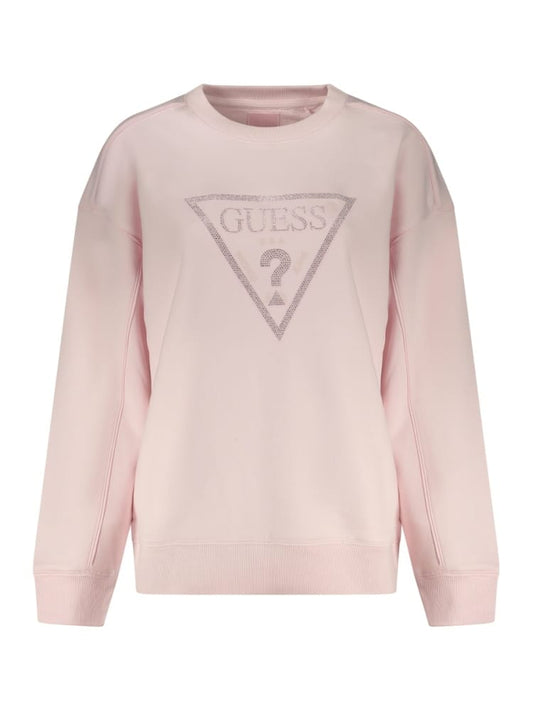 Guess felpa rosa donna con logo