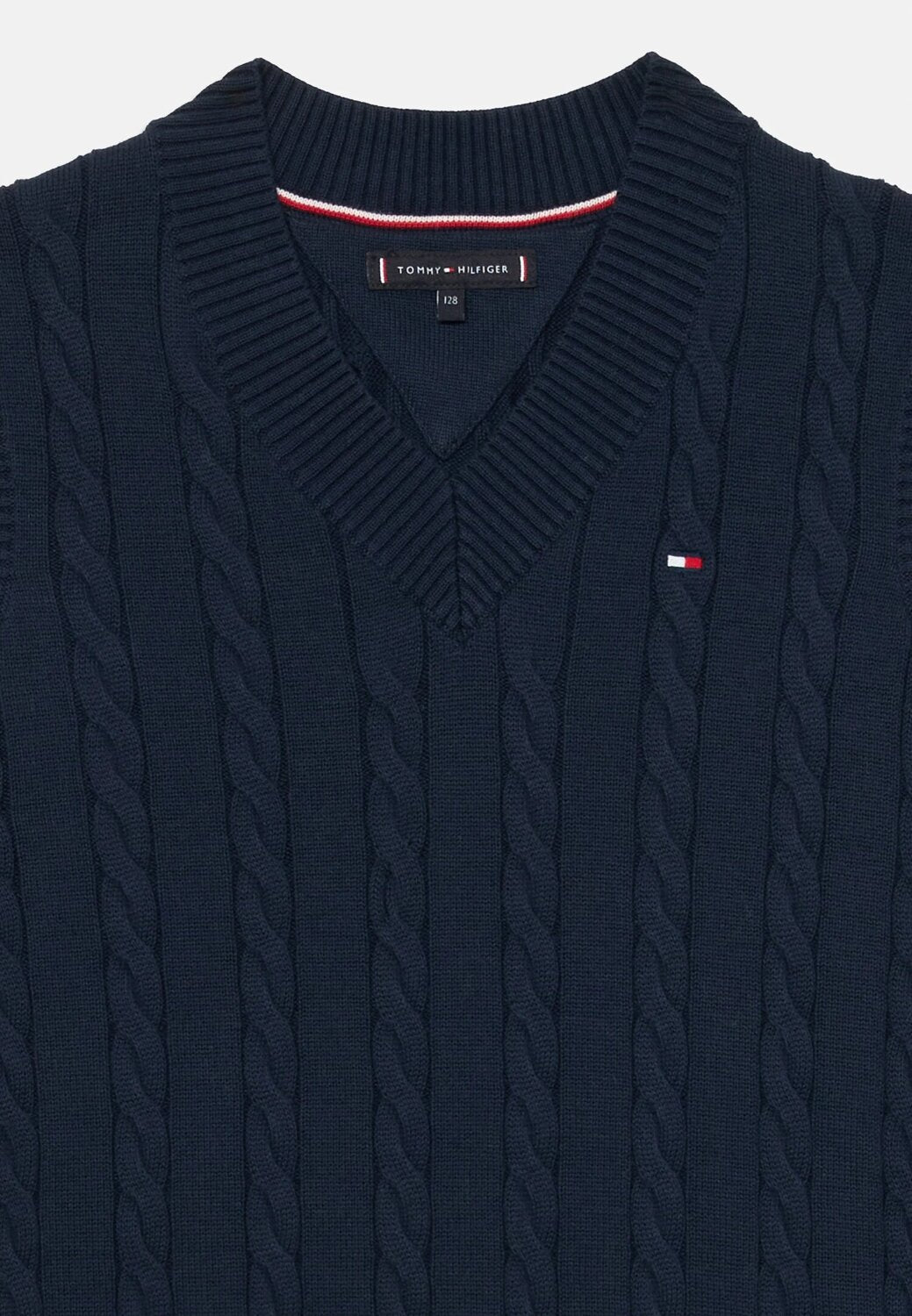 Tommy Hilfiger Gilet Smanicato Neonato Blu Navy – Cotone con Logo