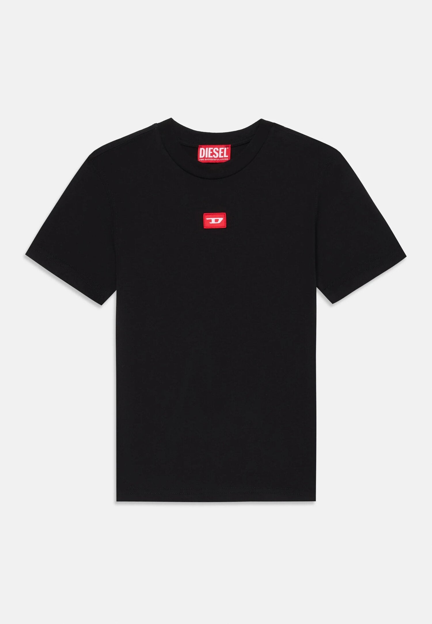 Diesel Tshirt Nero Bambino In Jersey Maniche Corte Scuola PE26