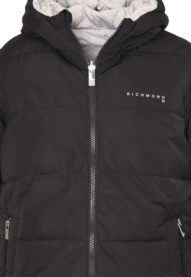 John Richmond Cappotto Reversibile Uomo Nero/Bianco – Piumino Invernale - NERO | CammarataMode