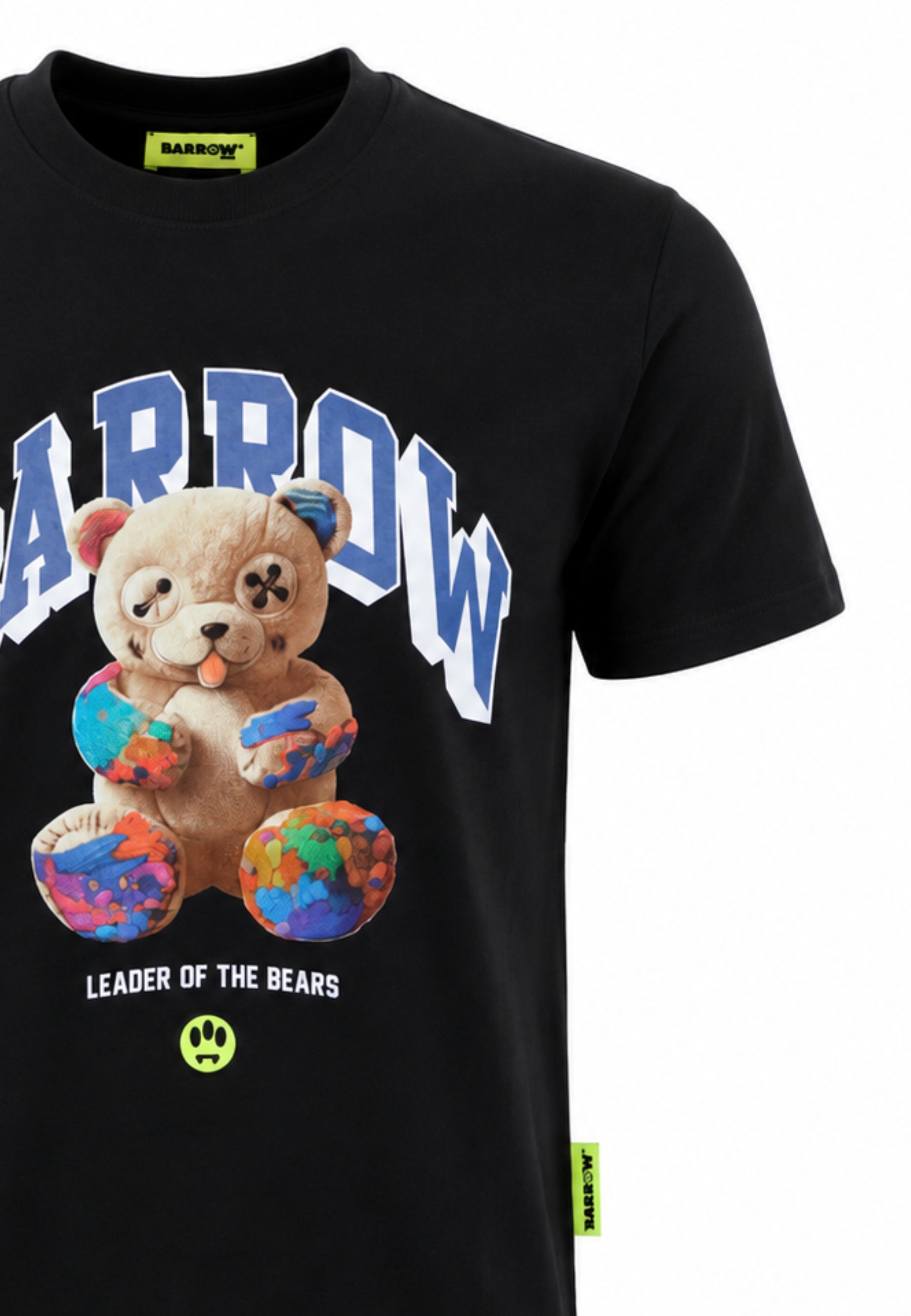 BARROW T SHIRT NERA A MEZZE MANICHE CON STAMPA ORSO Bambini e ragazzi F6BKJUTH027.NE_