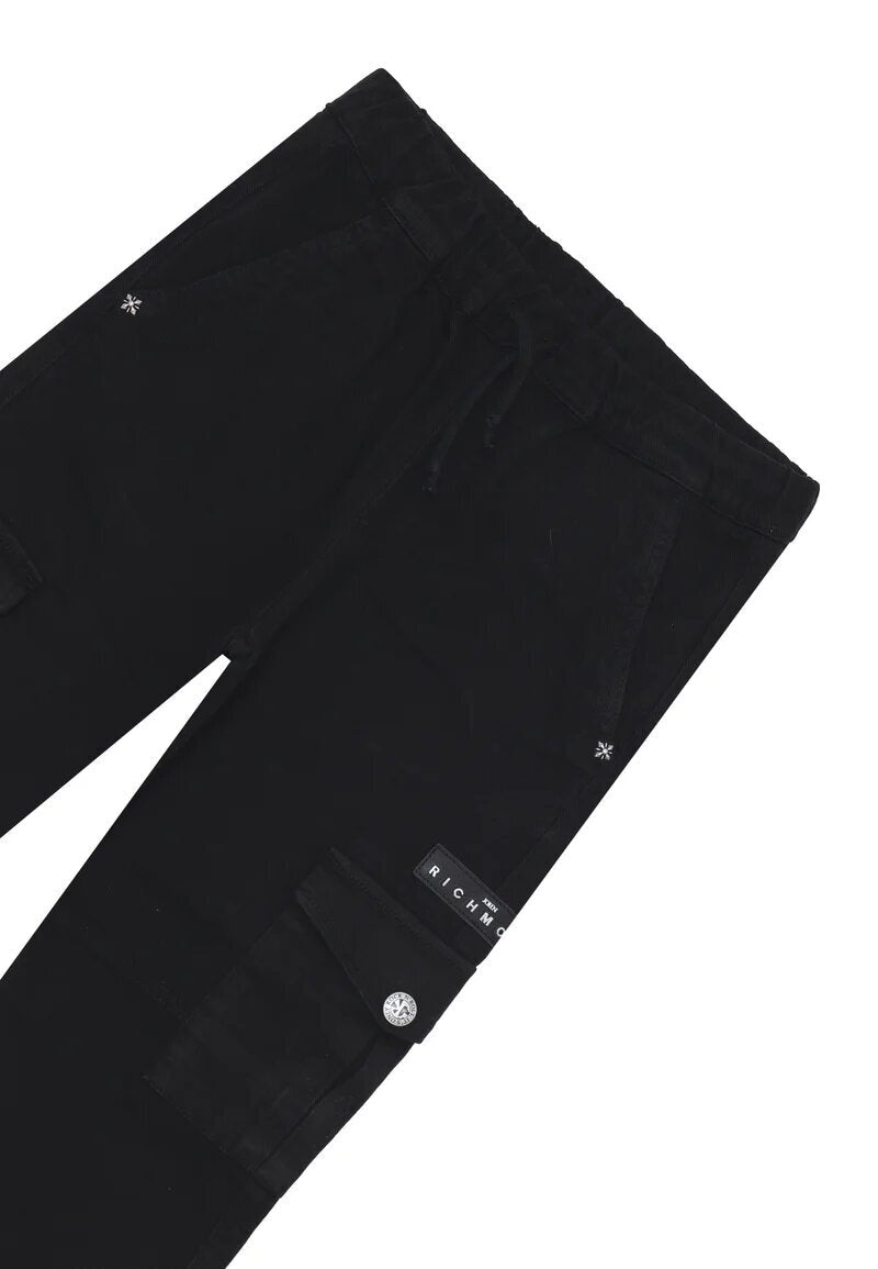 John Richmond pantaloni cargo bambina neri 2-16 anni cotone stretch - NERO | CammarataMode