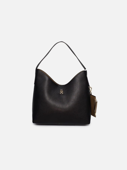 Tommy Hilfiger borsa nera donna mini logo | Misure: 18 x 6 x 11 cm