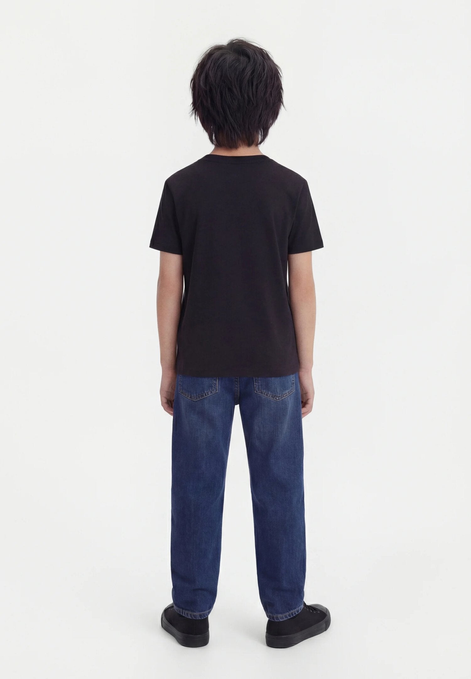 Calvin Klein Tshirt Nera Con Logo Ripetuto Bianco Bambino LVCKSJA10BBEH_