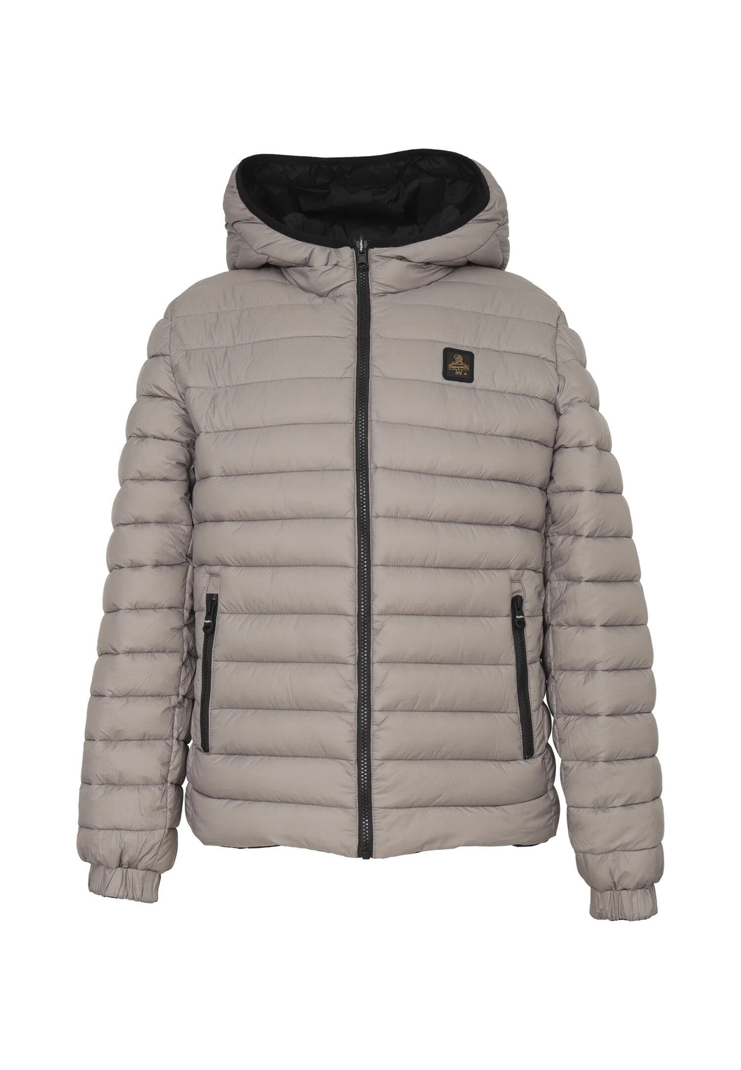 Refrigiwear Giubbotto Nero Bambino In Nylon Con Cappuccio Reversibile AI25