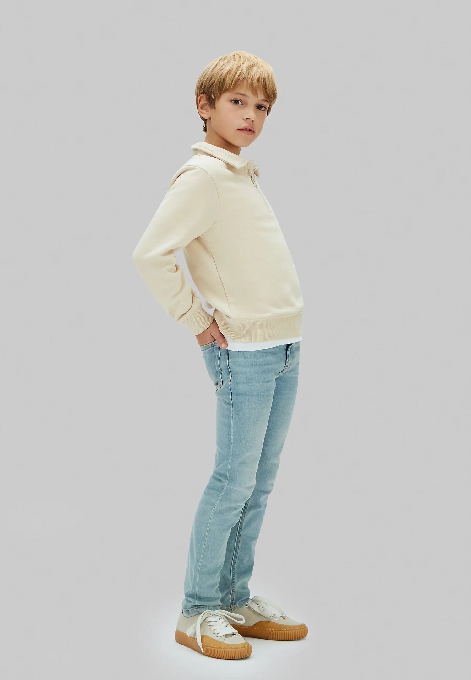 Calvin Klein Jeans Denim Chiaro Slim Fit Bambino LVCKSJC45B1A5_