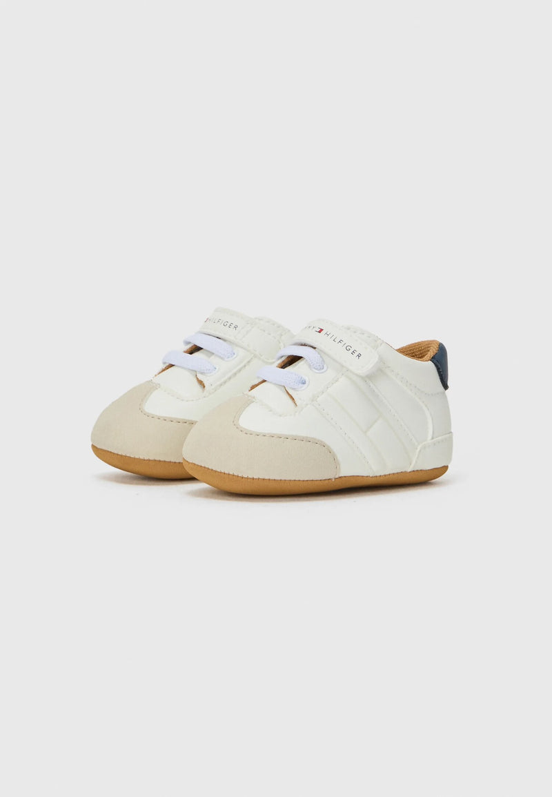 Tommy Hilfiger scarpine neonato beige off white blu primi passi morbide - PANNA | CammarataMode