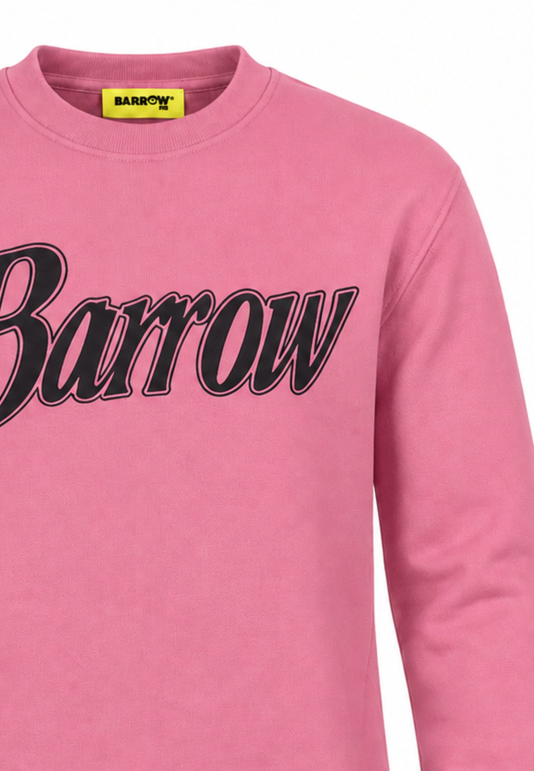 BARROW FELPA ROSA GIROCOLLO CON LOGO DAVANTI E STAMPA ORSETTO DIETRO Bambini e ragazzi F6BKJUSW162.ROSA_