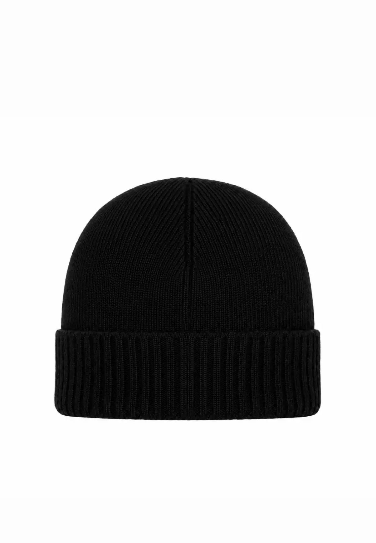 Peuterey CAPPELLO NERO IN LANA RASATA CON LOGO CENTRALE Bambini e ragazzi SILLI03KID.NE_
