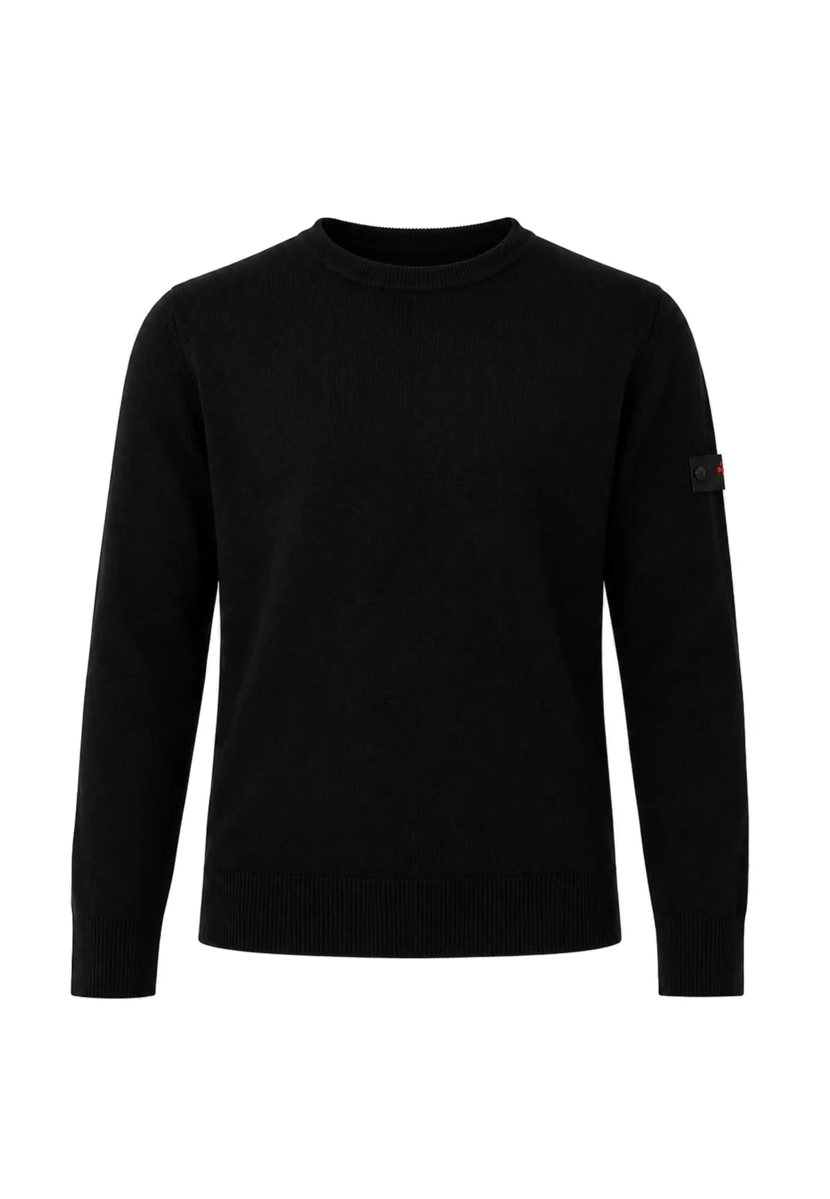 Peuterey MAGLIONE NERO IN LANA RASATA GIROCOLLO CON LOGO APPLICATO Bambini e ragazzi EXMOOR07KID.NE_