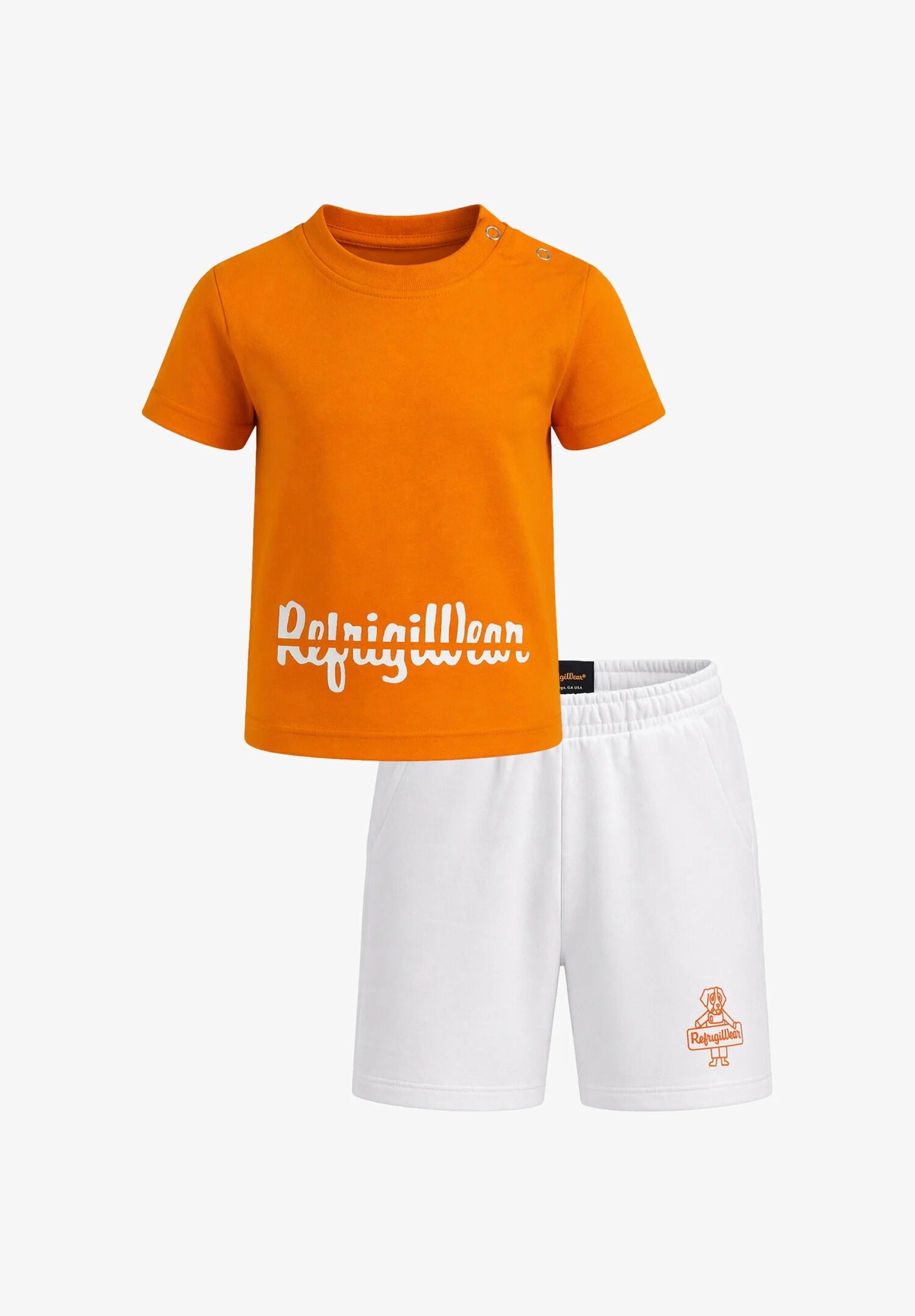 Refrigiwear Completo Arancione Con Bottoncini Neonato RN1746DS26_