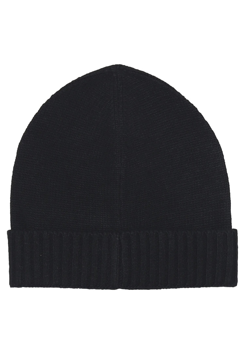 Peuterey berretto bambino nero in lana e cashmere con logo - NERO | CammarataMode