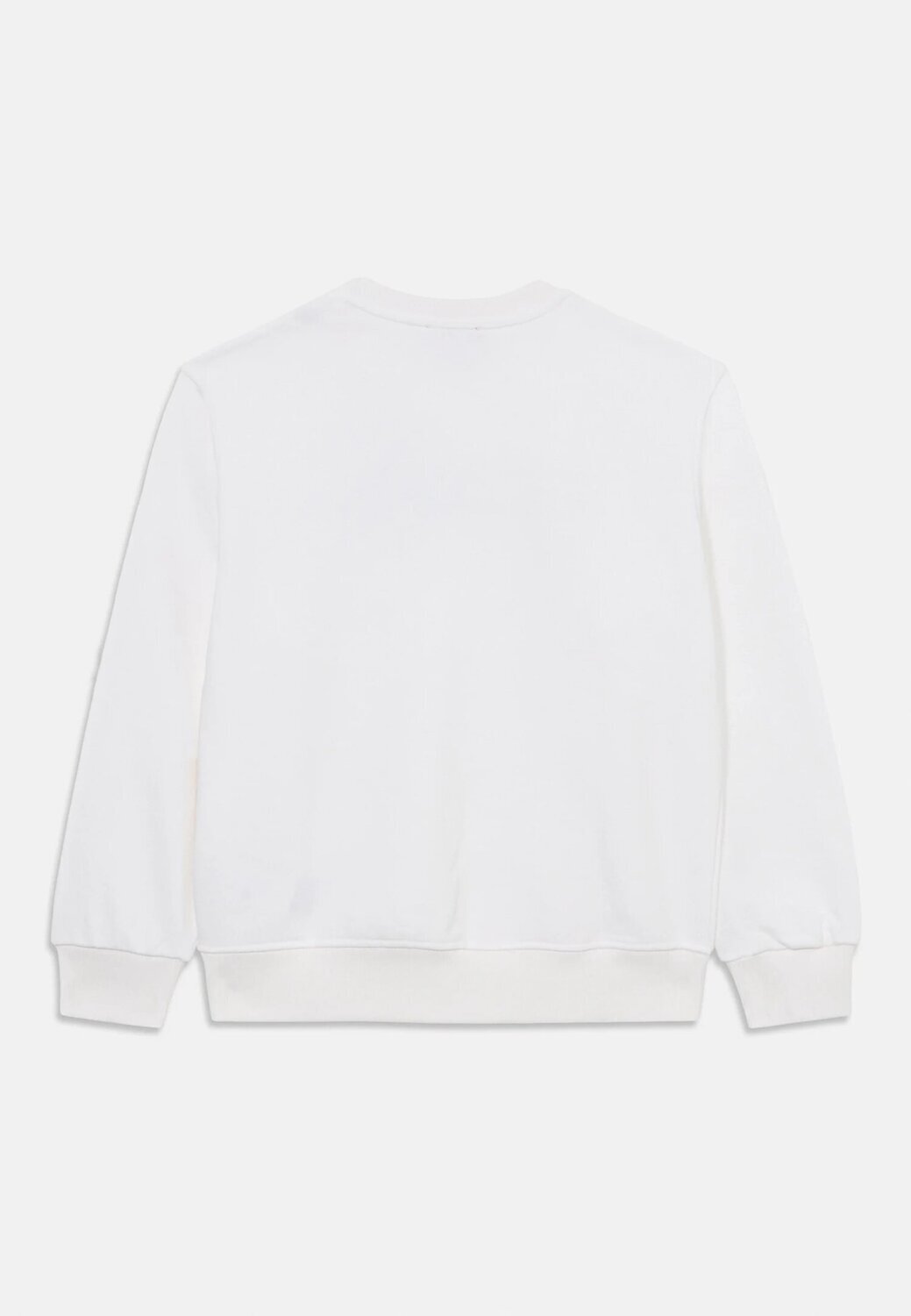 Diesel felpa bambino ragazzo bianca girocollo cotone logo rosso