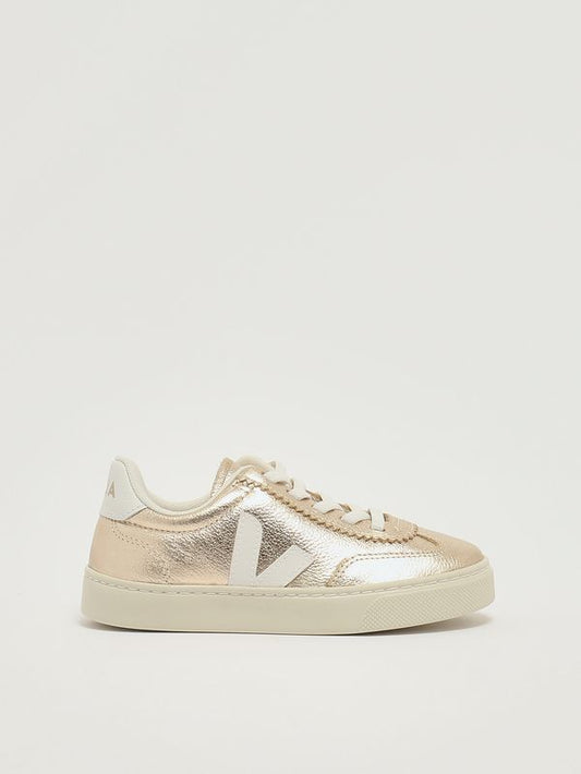 Veja Sneakers bambina Volley in pelle chromefree