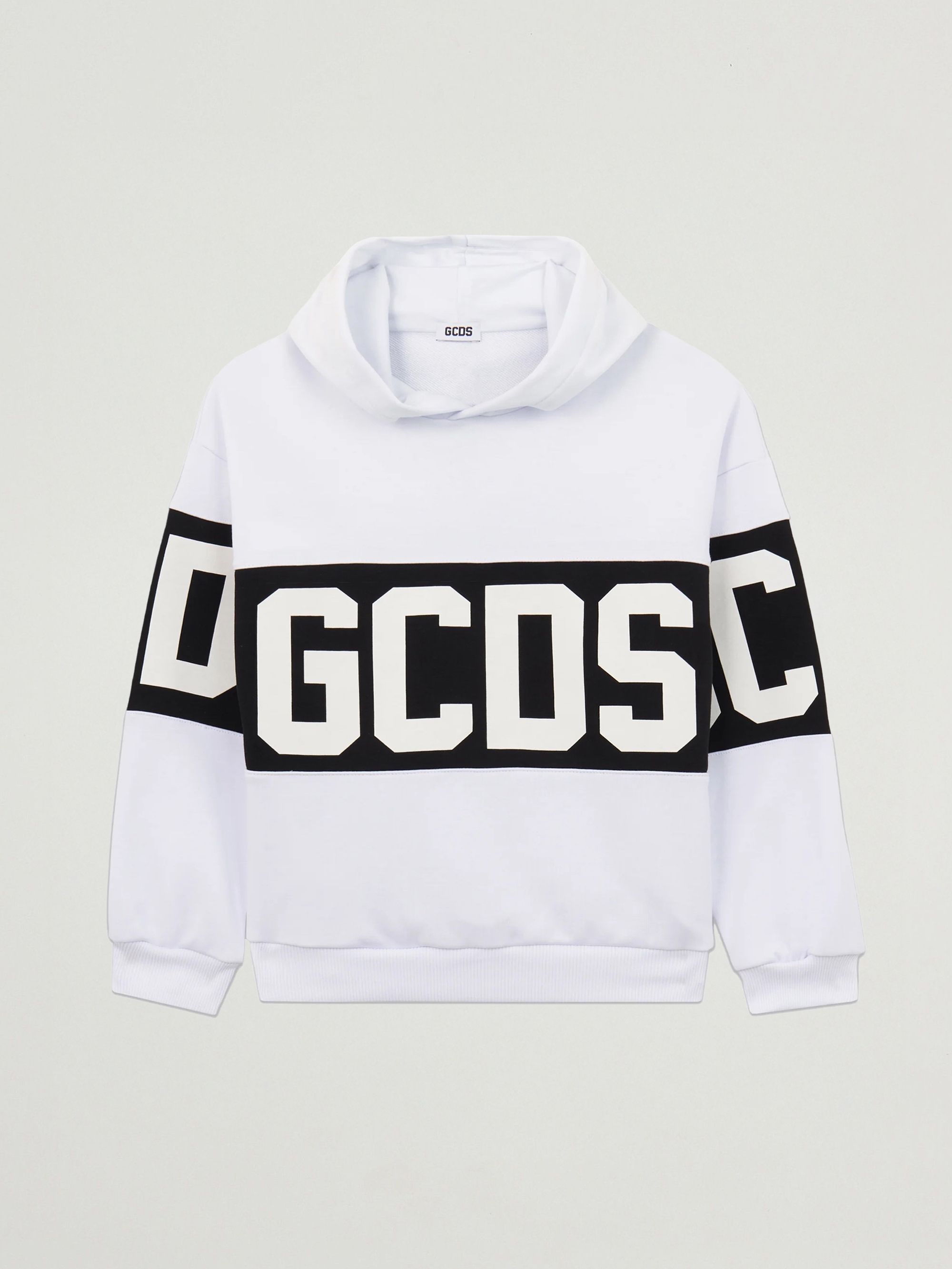 GCDS Felpa bambino in misto cotone dettaglio logo