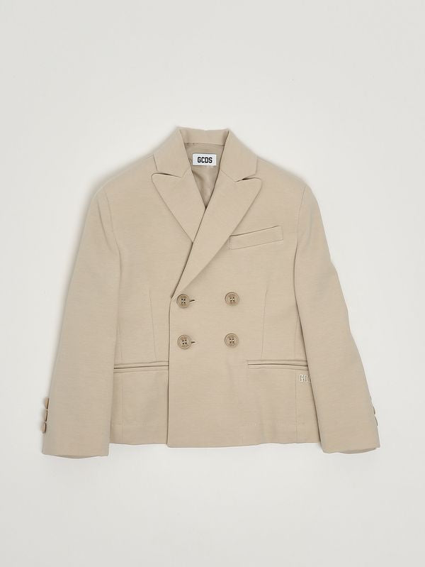 GCDS Blazer bambino in cotone e nylon stretch