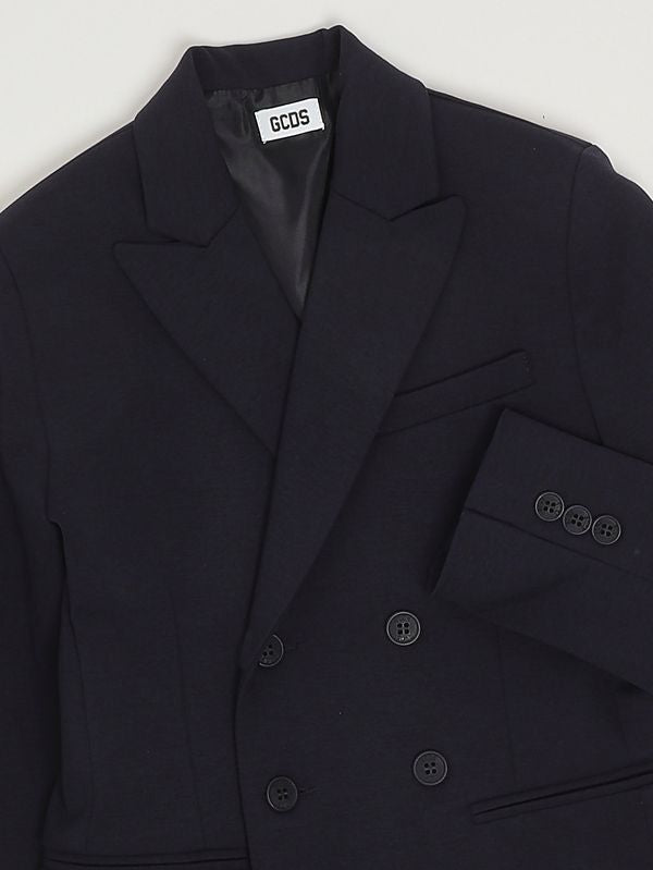 GCDS Blazer bambino in cotone e nylon stretch