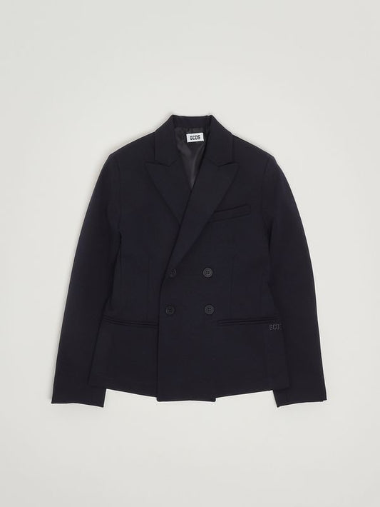 GCDS Blazer bambino in cotone e nylon stretch