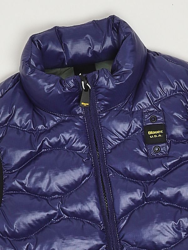 Blauer Gilet bambino Danny in nylon
