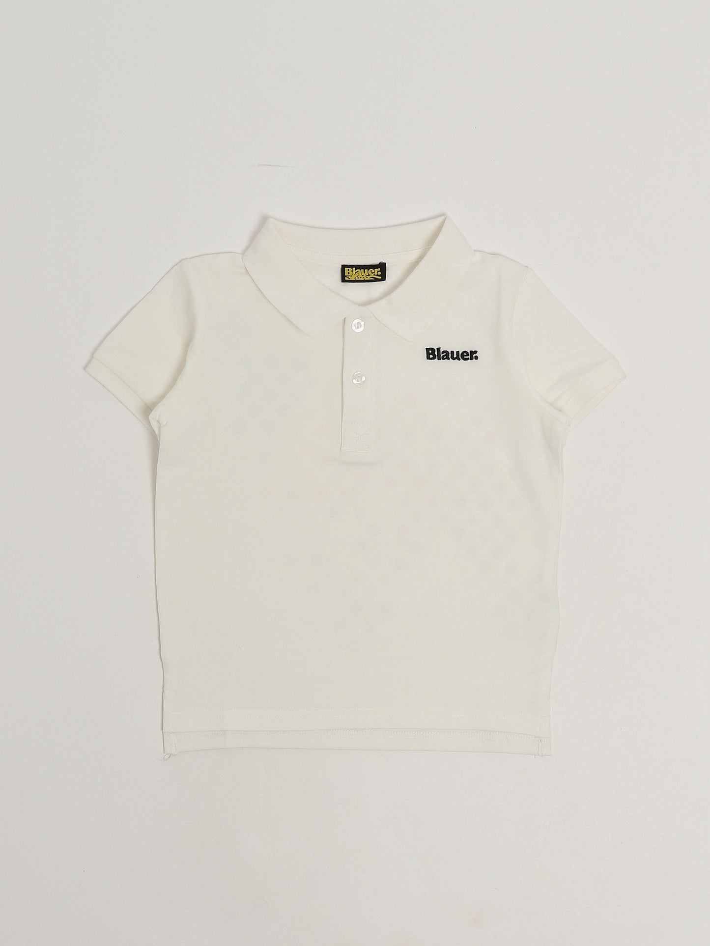 Blauer Polo bambino in cotone stretch