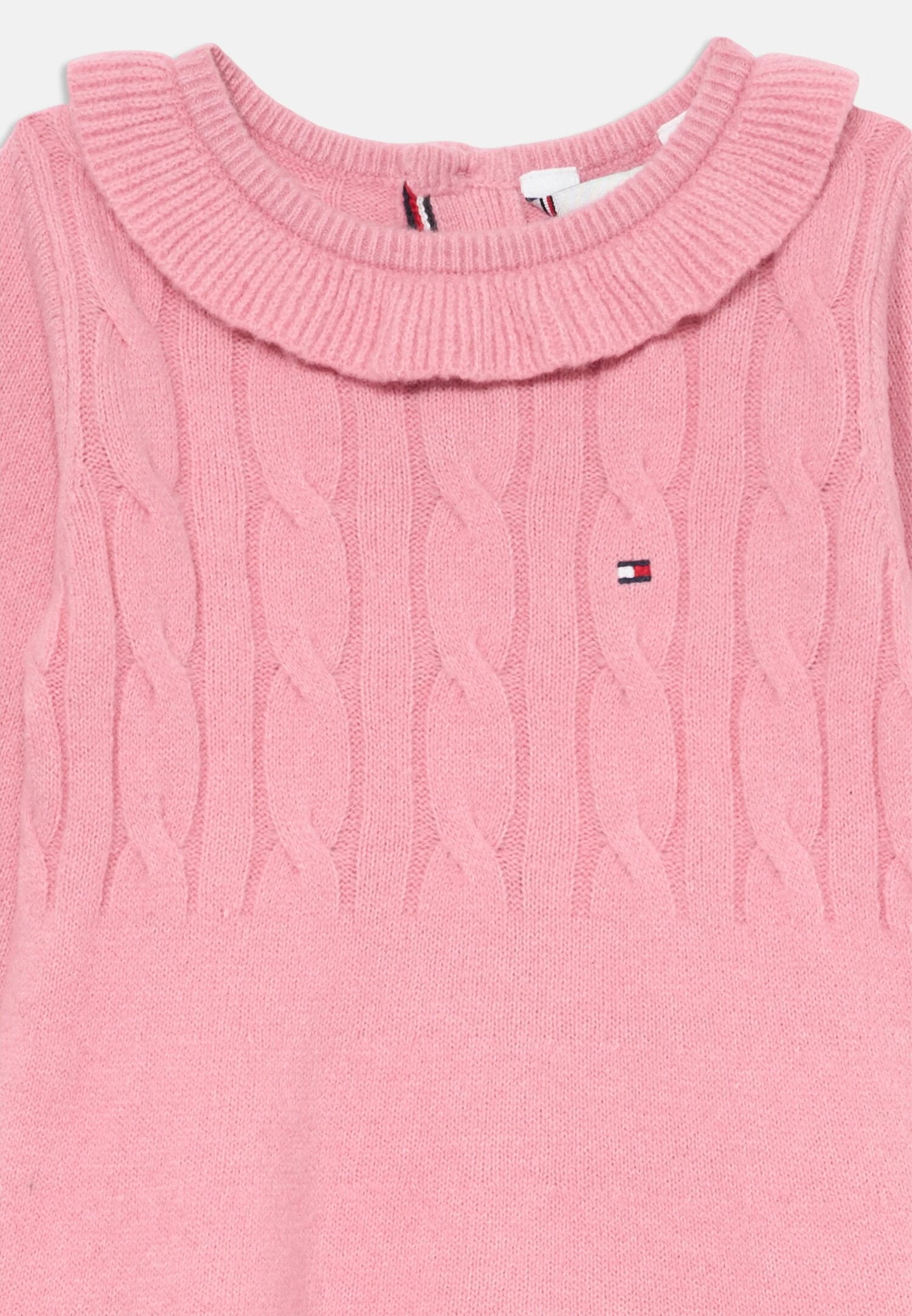 Tommy Hilfiger Abito Rosa Neonata In Cotone Maniche Lunghe | Invernale AI25 | CammarataMode