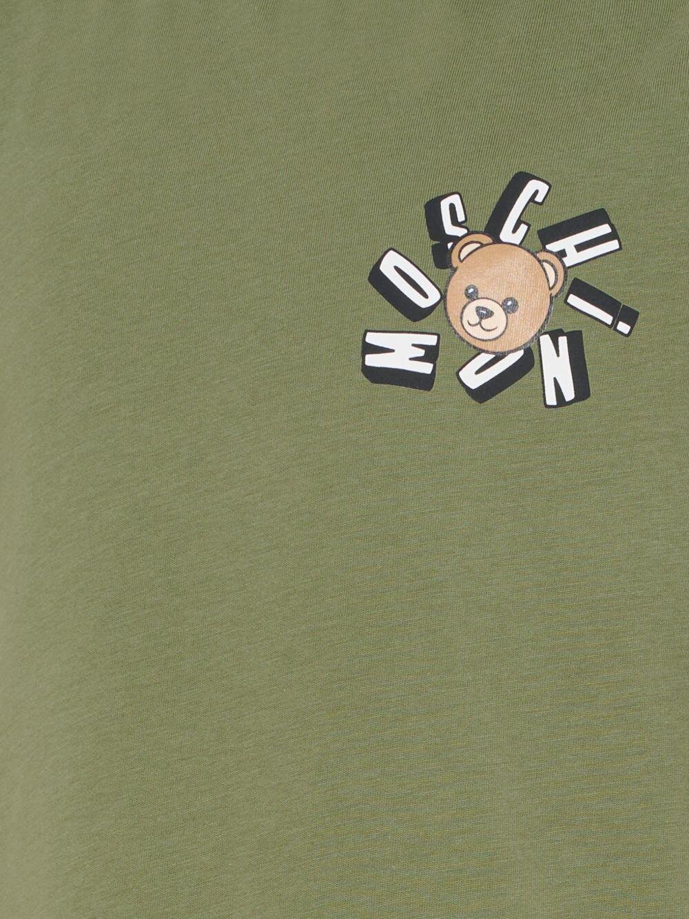 Moschino Tshirt Verde Bambino Girocollo Sportivo In Cotone 15526787711359_