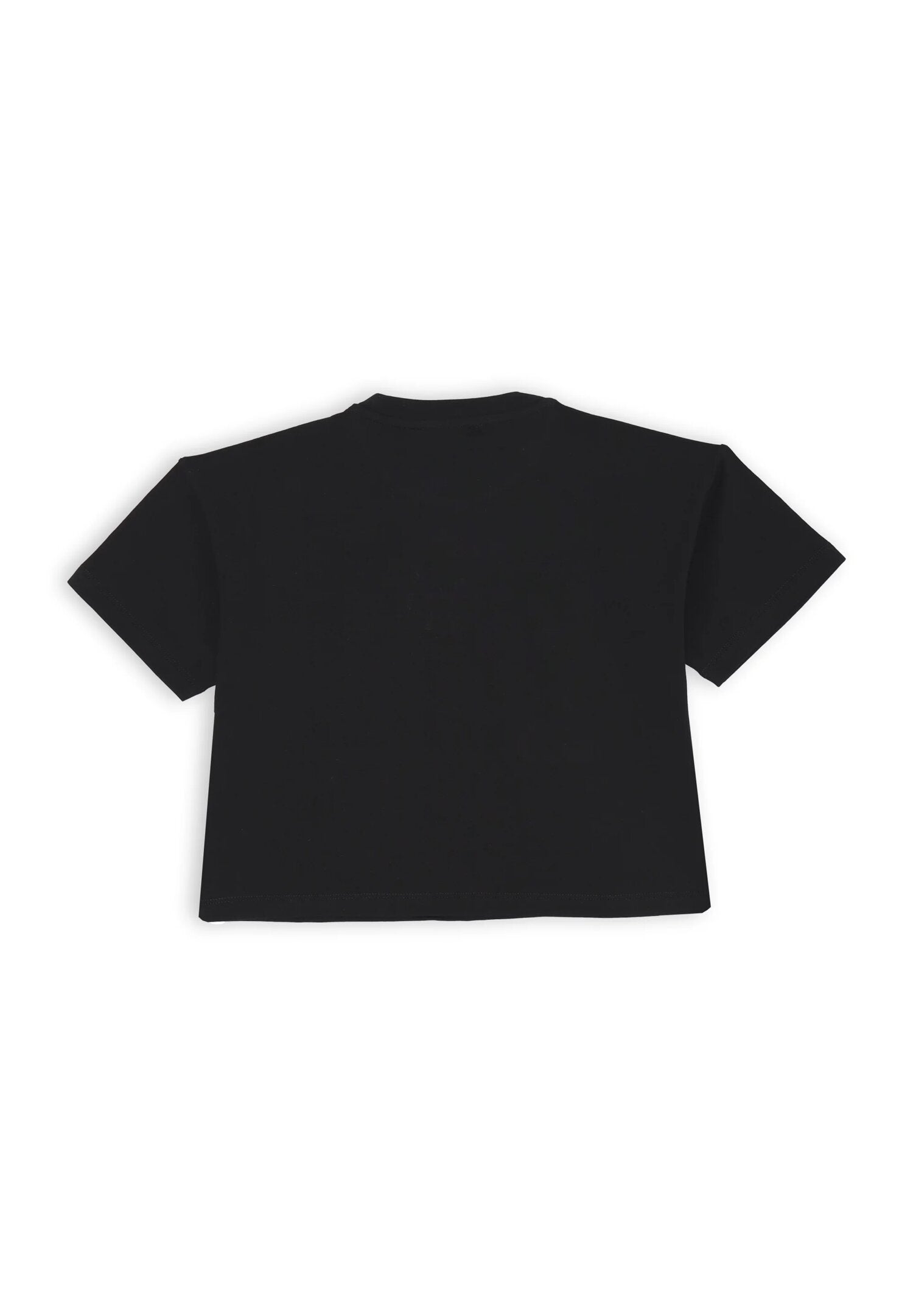 Black Gaelle girl's shirt multicolor print summer cotton regular fit | CammarataMode