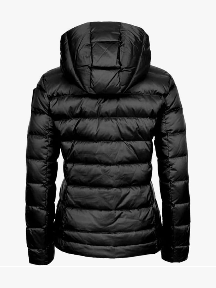 Blauer giubbotto nero ragazza con logo