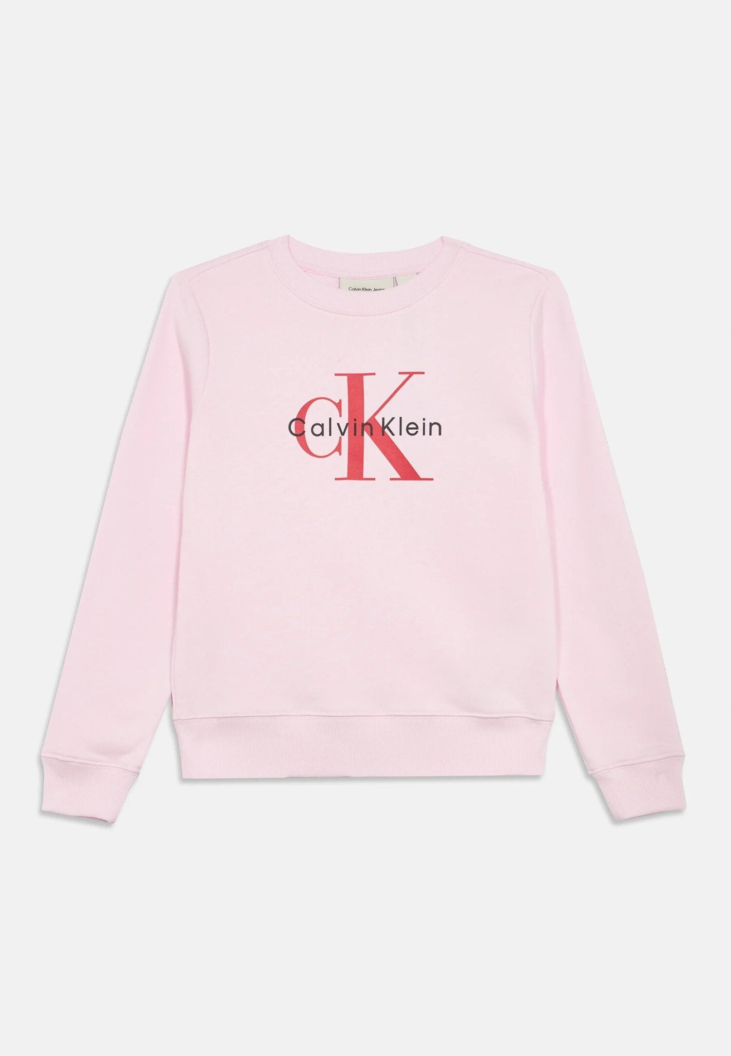 Calvin Klein Felpa Rosa Bambina In Cotone Girocollo Quotidiano PE26