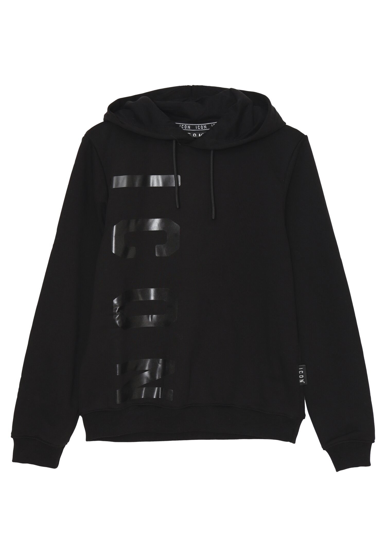 Icon Felpa Nero Bambino In Cotone Con Cappuccio Scuola AI25