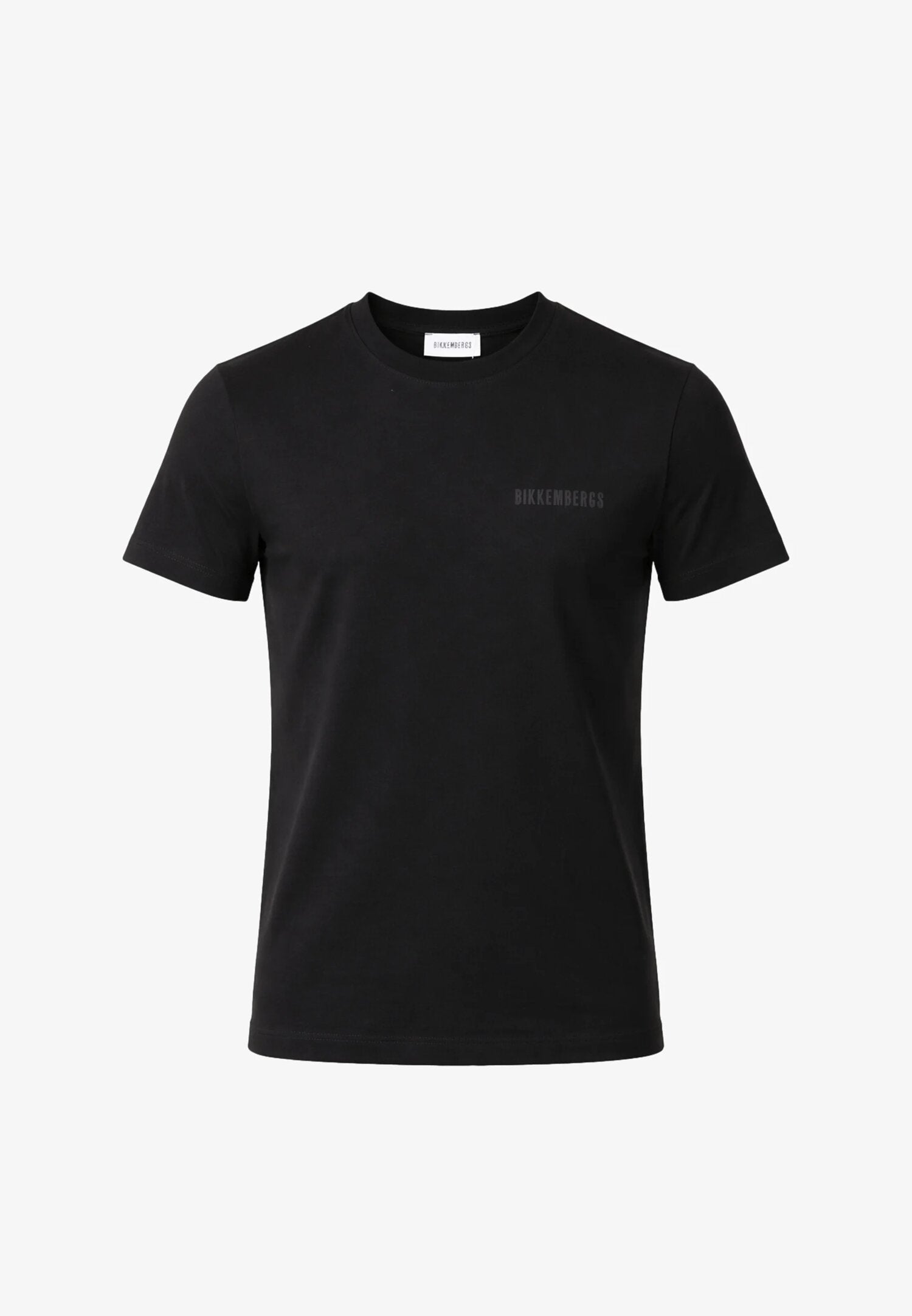 Bikkembergs t Shirt Nera Logo Piccolo Tono Su Tono Bambino BK3982_
