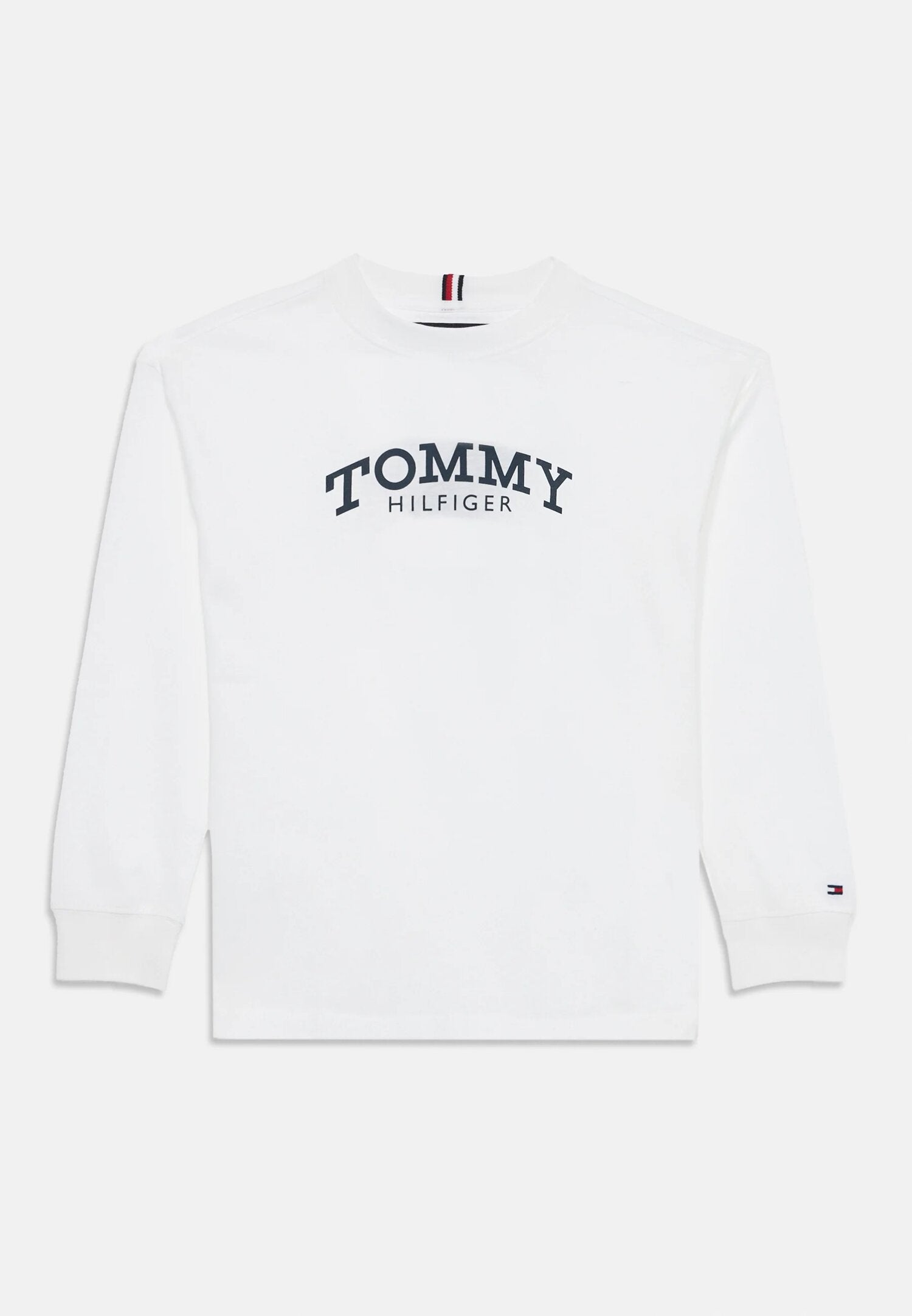 Tommy Hilfiger Tshirt Ragazzo Bianco Maniche Lunghe Scuola PE26