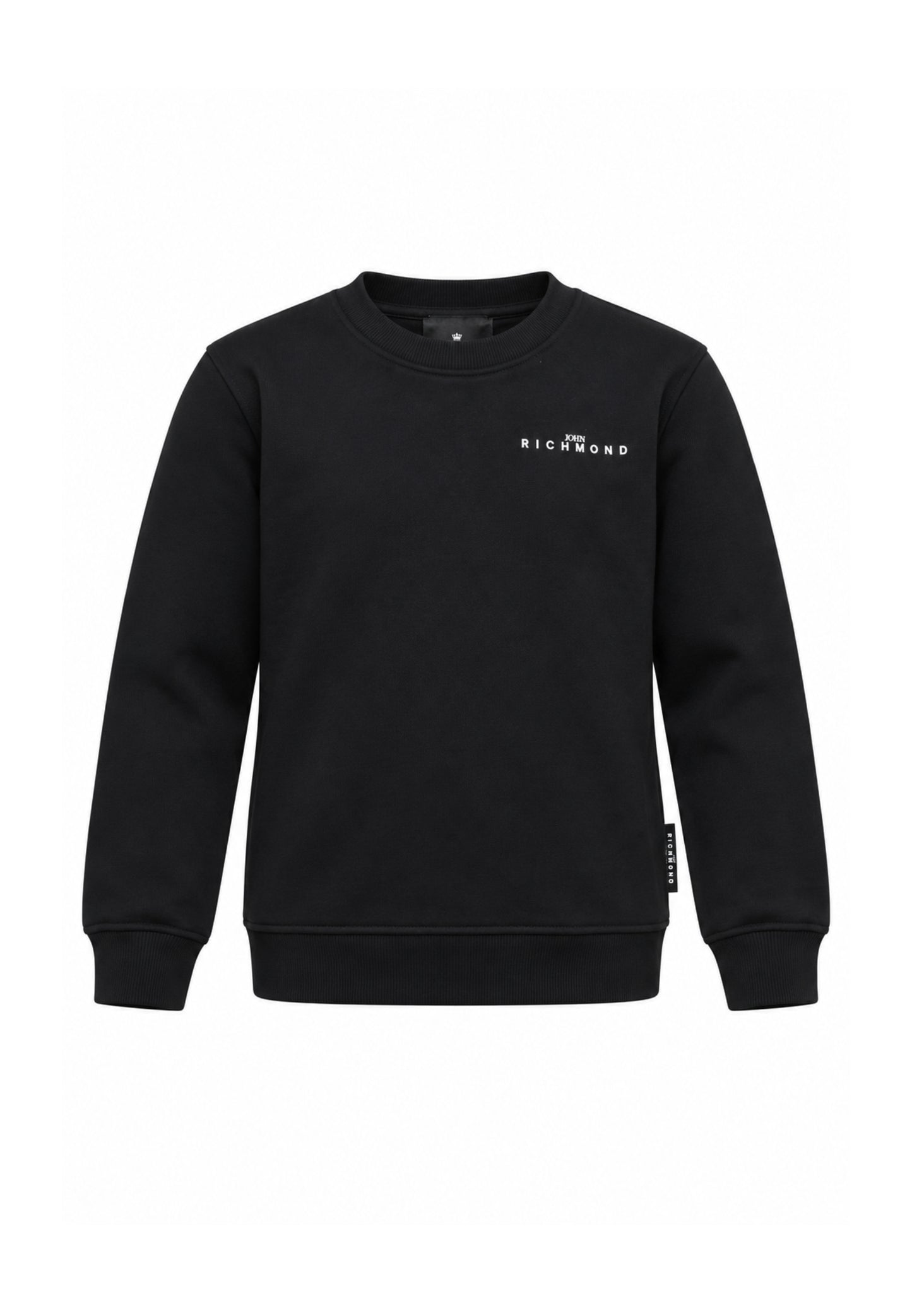John Richmond FELPA NERA A GIROCOLLO CON MINI LOGO SUL CUORE Bambini e ragazzi rba26176fe.ne_