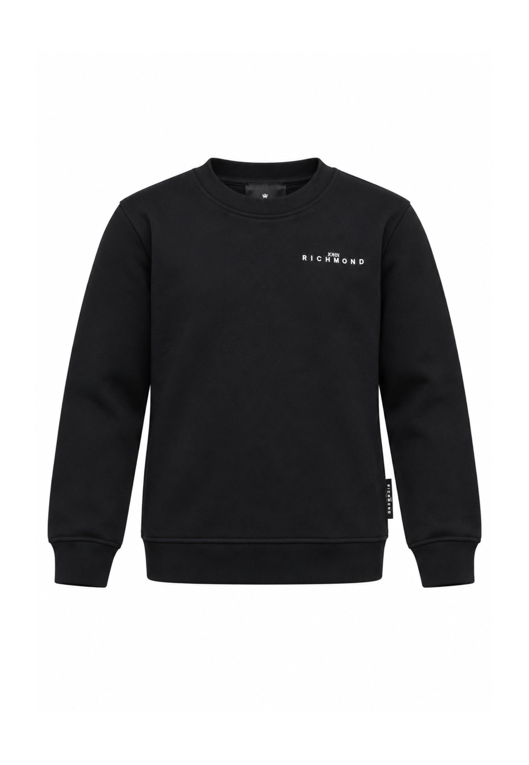 John Richmond FELPA NERA A GIROCOLLO CON MINI LOGO SUL CUORE Bambini e ragazzi rba26176fe.ne_