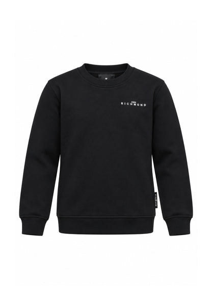 John Richmond FELPA NERA A GIROCOLLO CON MINI LOGO SUL CUORE Bambini e ragazzi rba26176fe.ne_