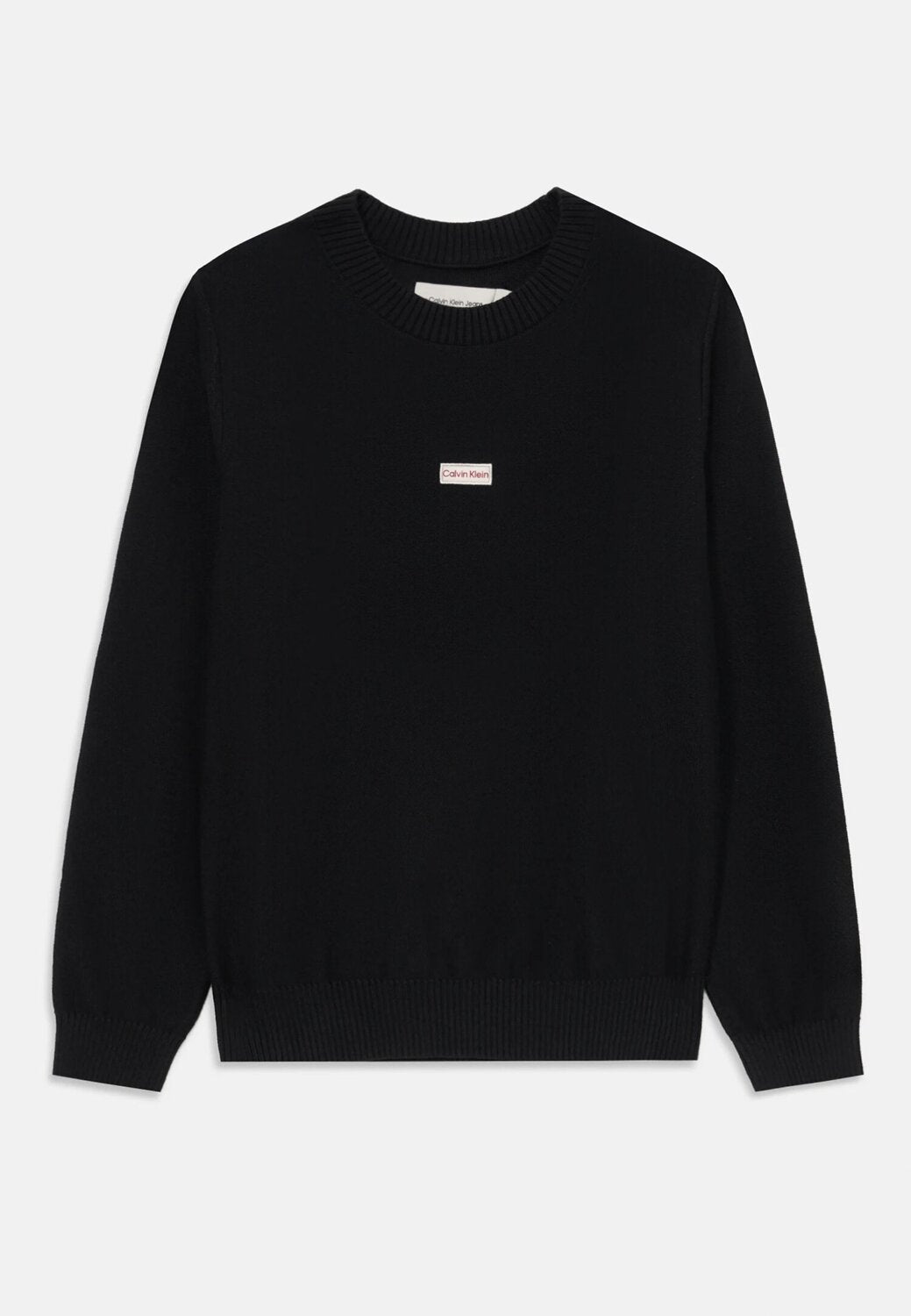 Calvin Klein Maglione Bambino Logo Label - Nero