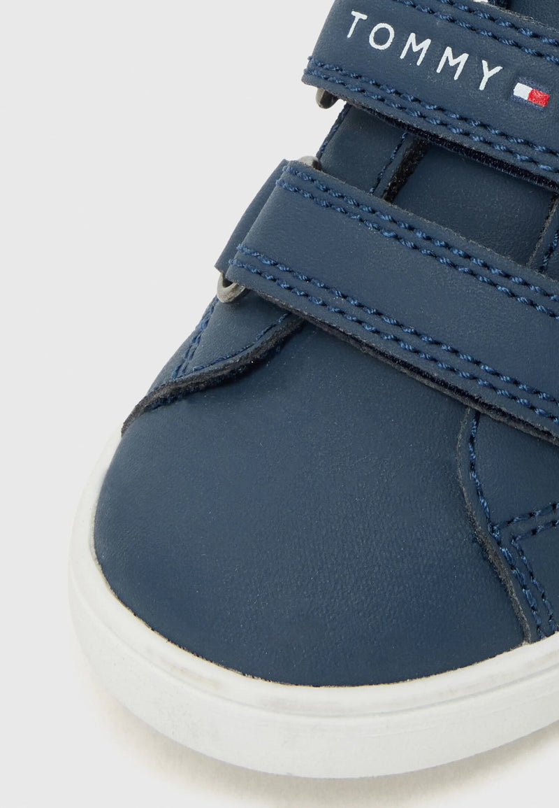 Tommy Hilfiger sneakers basse bambino unisex blu velcro estive pratiche - BLU | CammarataMode