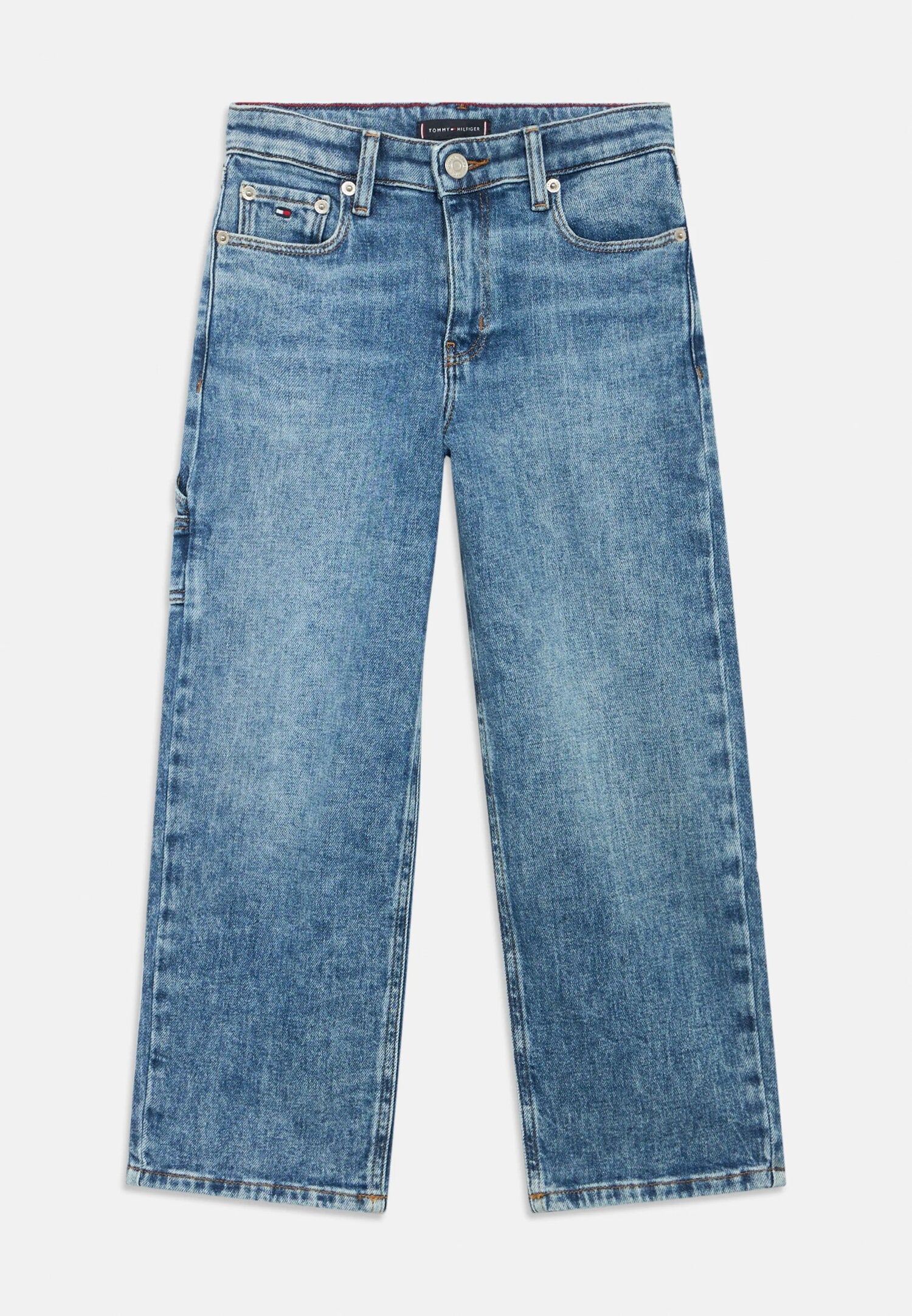Tommy Hilfiger Jeans Blu Denim Ragazzo Vita Regolabile Sportivo In Denim KB0K