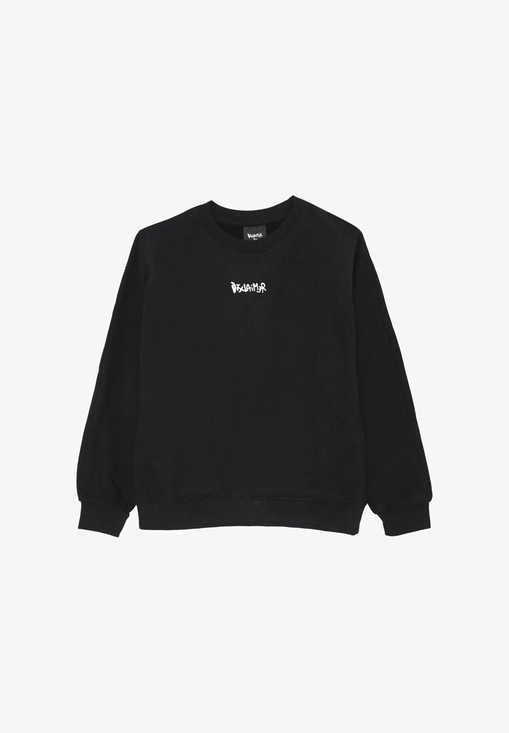 Disclaimer felpa bambino nera cotone inverno logo ricamato