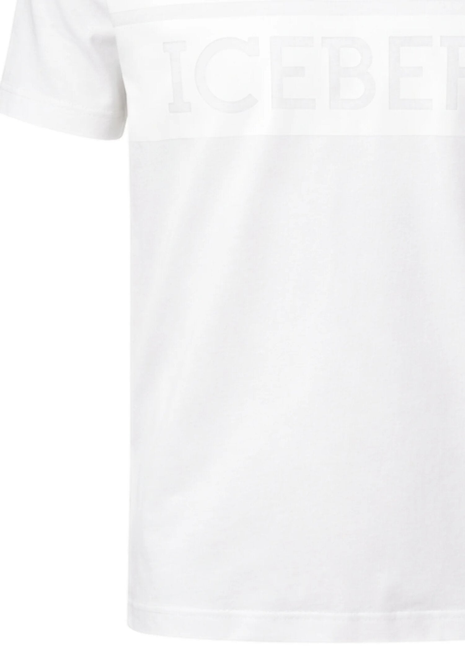 Icebergs Tshirt Bianca Con Logo Maxi Bambino TSICE6120J_